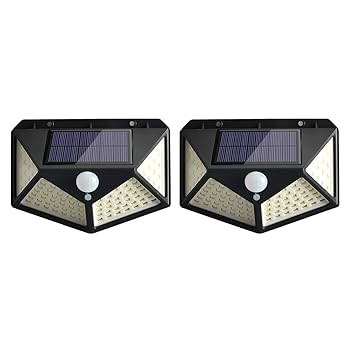 Amazon | センサーライト 屋外 ソーラーライト 4面発光 100LED